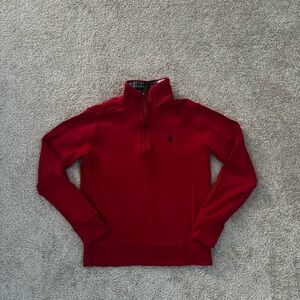 Kids Polo Ralph Lauren Red Zip-Up Sweater